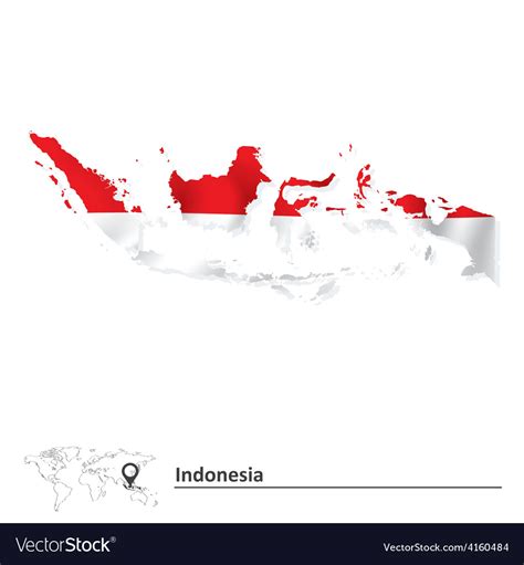 indonesia map flag